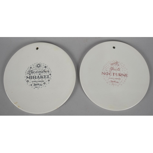 379 - A Pair of Circular Danish Calendar Disks, 15cm Diameter