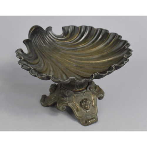 39 - A 19th Century French Bronze Sweetmeat or Soapdish in the Form of a Shell, 16cms Wide