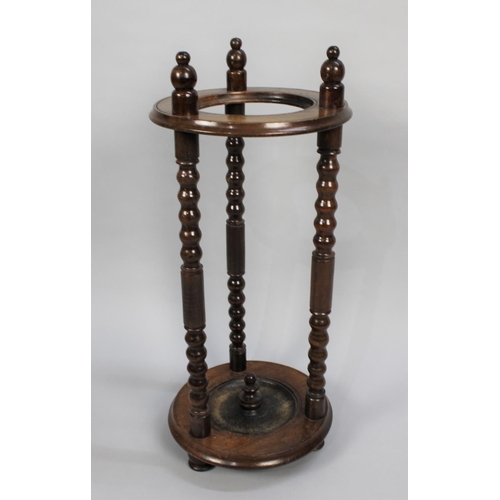 83 - A Circular Stick Stand with Three Tuned Bobbin Supports, 31cms Diameter and 71cms High