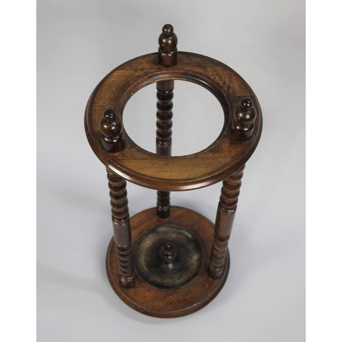 83 - A Circular Stick Stand with Three Tuned Bobbin Supports, 31cms Diameter and 71cms High