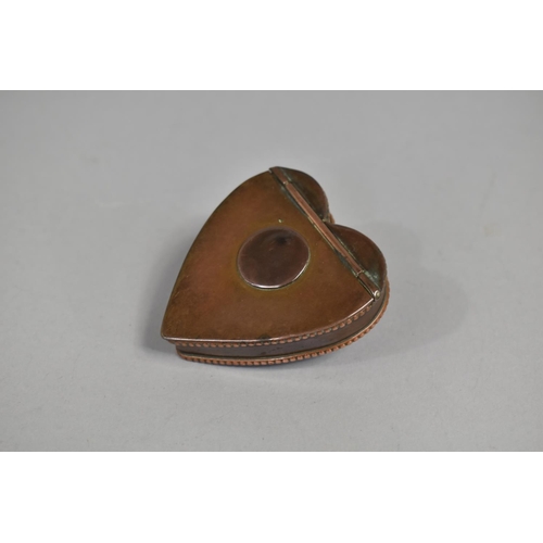 141 - A Late 19th /Early 20th Century Novelty Snuff Box in the Form of a Heart with Hinged Lid, 6.5cms Hig... 