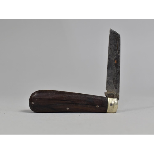 144 - A Vintage Single Bladed Pocket Knife with Real Lamb Foot Scales