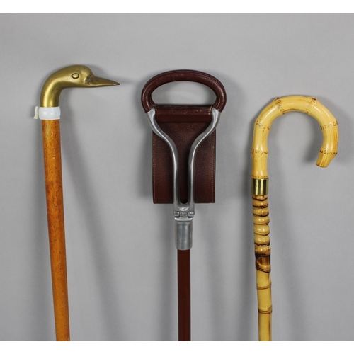 151 - A Collection of Two Walking Sticks and a Shooting Stick