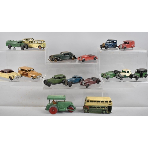 205 - A Collection of Various Vintage Play Worn Diecast Dinky Toys Etc