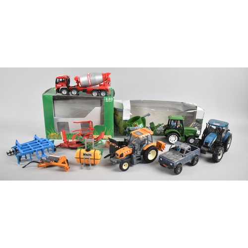 215 - A Collection of Various Playworn Diecast Farm Toys and Lorries