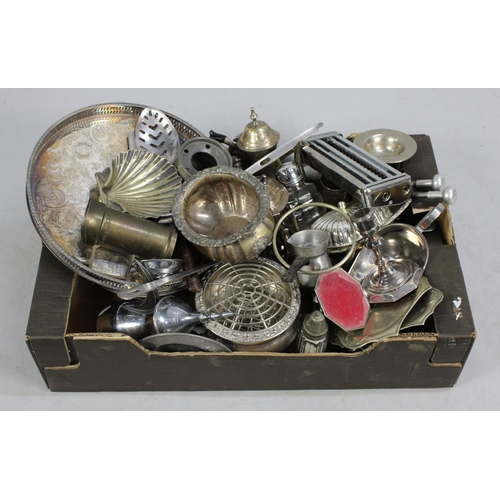 237 - A Box Containing Large Quantity of Silver Plated Items