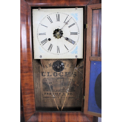 239 - An Early 20th century American Wall Clock, 65cms High