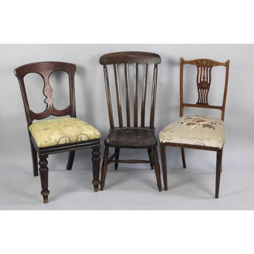 549 - Three Various 19th Century and Later Side Chairs