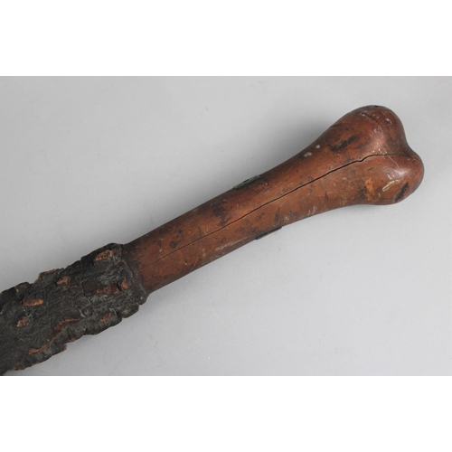 98 - A Vintage African Walking Cane with Thornwood Bark