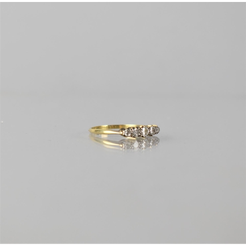 72 - A Late 19th/Early 20th Century Five Stone Diamond and 18ct Gold Half Hoop Ring, Central Old European... 