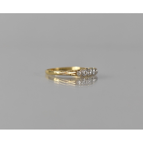 69 - An Early 20th Century Five Stone Diamond and 18ct Gold 'Half Hoop' Ring, Graduated Old European Cut ... 