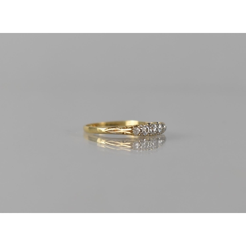 69 - An Early 20th Century Five Stone Diamond and 18ct Gold 'Half Hoop' Ring, Graduated Old European Cut ... 