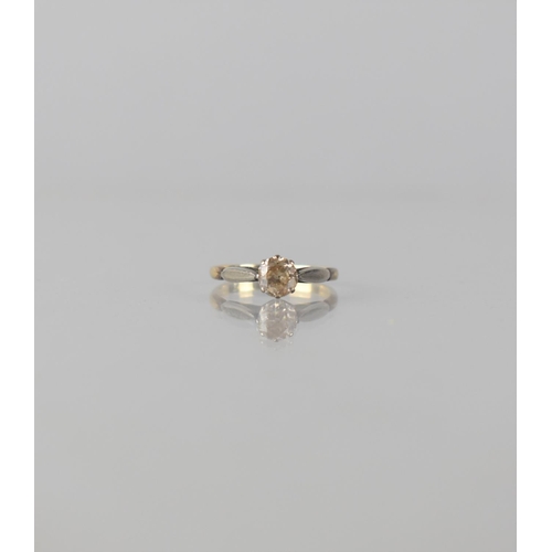 66 - A Diamond Solitaire Ring, Round Brilliant Cut Stone Measuring Approx 0.50ct in Raised Eight Claw Whi... 