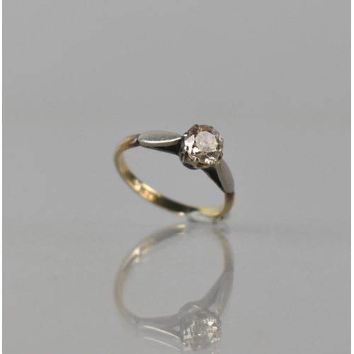 66 - A Diamond Solitaire Ring, Round Brilliant Cut Stone Measuring Approx 0.50ct in Raised Eight Claw Whi... 