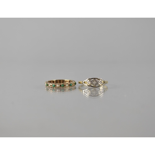 76 - An Early 20th Century 18ct Gold, Diamond and Platinum Ladies Dress Ring, Central Old European Round ... 