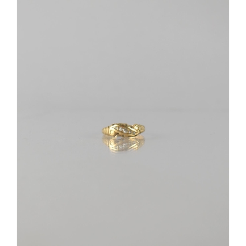 86 - A George V Diamond 18ct Gold Ring, Central Mixed Cut Diamond (Approx 1.5x2mm) , with Two Graduated R... 