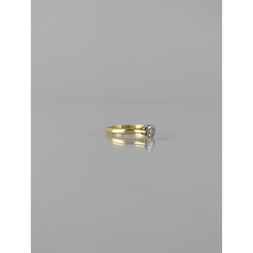 89 - An 18ct Gold Diamond Solitaire Ring, Diamond Measuring Approx 2mm Diameter, Illusion Set in White Me... 