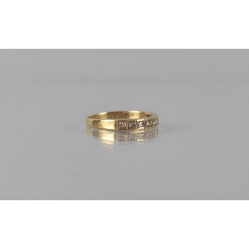 92 - A 9ct Gold and Diamond Half Eternity Ring Comprising Nine Round Cut Stones, Each Approx 1mm Diameter... 