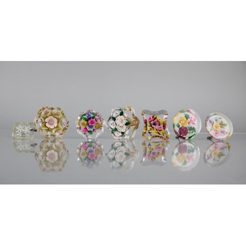 267 - A Collection of Six Mid 20th Century Lucite Floral Brooches to include Small French Example having A... 