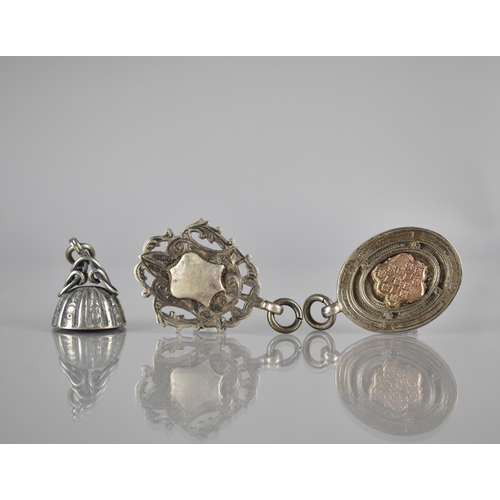 282 - Three Victorian and Later Silver and White Metal Items to include Carnelian Fob with Fluted Decorati... 