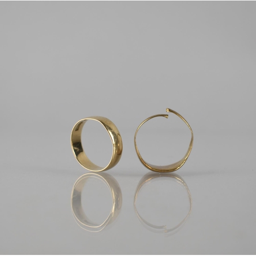 36 - Two 9ct Gold Rings, Gents Wedding Band, 2.8gms, Birmingham 1987, and Signet Ring (Shank Split) 3.3gm... 