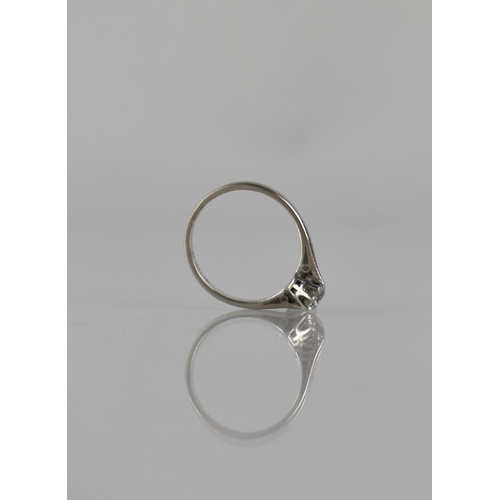 47 - An 18ct Gold and Platinum Old Mine Cut Diamond Solitaire Ring, Asymmetric Stone Measuring Approx 5.1... 