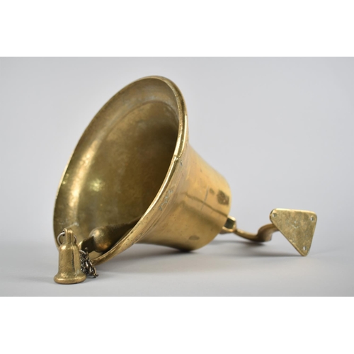 10 - A Reproduction Brass Ships Bell, 20cms High