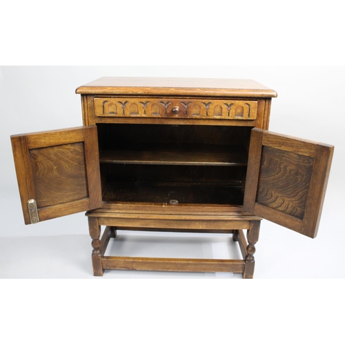 128 - A Mid 20th Century Old Charm Side Cabinet with Single Drawer over Panelled Doors to Cupboard Base, 5... 