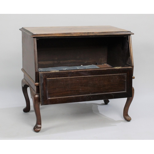 164 - A Mid 20th Century Fall Front Sewing Cabinet with Panelled Doors, 60cms Wide