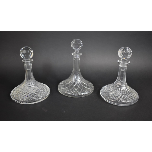 238 - Three Waterford Crystal Ships Decanters