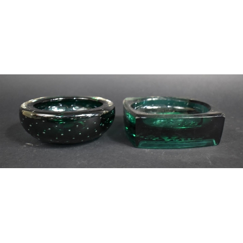 256 - Two Green Glass Bowls