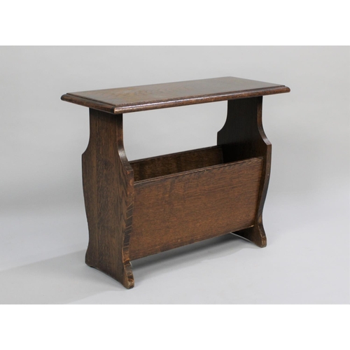 330 - A Mid 20th Century Oak Magazine Table of Narrow Proportions, 54cms By 23cms