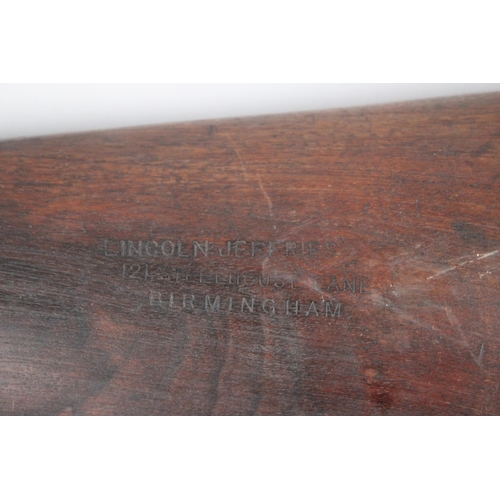 75 - A Vintage Lincoln Jeffries .177 Cal Air Rifle, The Lincoln, Stock Stamped for the Makers