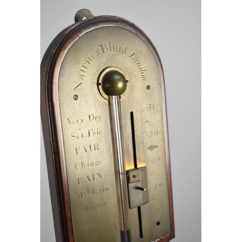 98 - A Late Georgian Mahogany Stick Barometer by Nairne and Blunt, London, with Engraved and Signed Calib... 