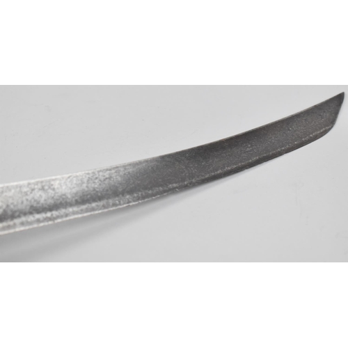 132 - A Cut Down Grenadier Spadroon with Curved Blade and Bone and Brass Handled Guard, now Only 56cm long