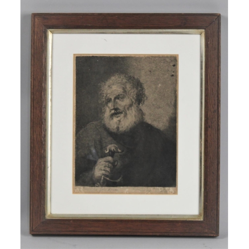 144 - A Framed Engraving After Salvatore Rosa by William Bailey, 16x21cm