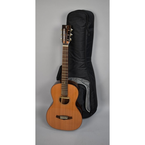 145 - A Tanglewood Java Acoustic Guitar Model TWJPE, Complete with Padded Carry Case