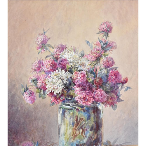 154 - A Nicely Worked Watercolour Still Life, Jar of Wild Flowers, 22x29cm