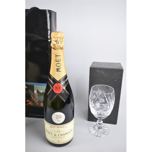 162 - A Collection of JCB 50th Anniversary Items to Include Bottle of Moet and Chandon Champagne, Pair of ... 