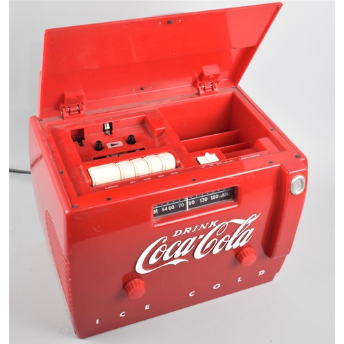 164 - A Late 20th Century Coca cola Nostalgia Cooler Radio, 29cm wide