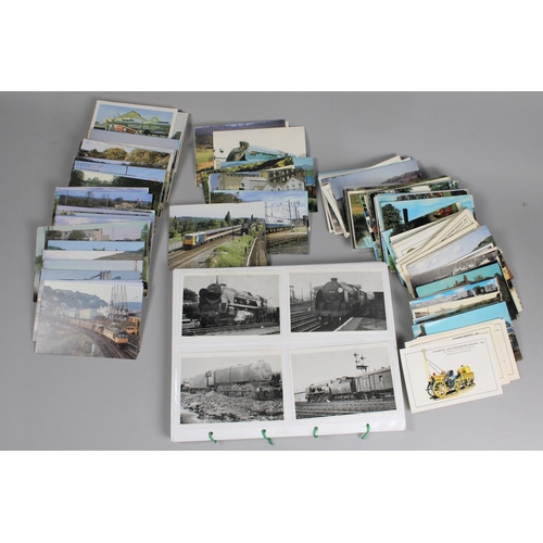 180 - A Collection of Various Mid 20th Century Postcards Relating to Transport to Include Locomotives, Ste... 