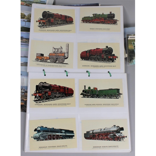 180 - A Collection of Various Mid 20th Century Postcards Relating to Transport to Include Locomotives, Ste... 