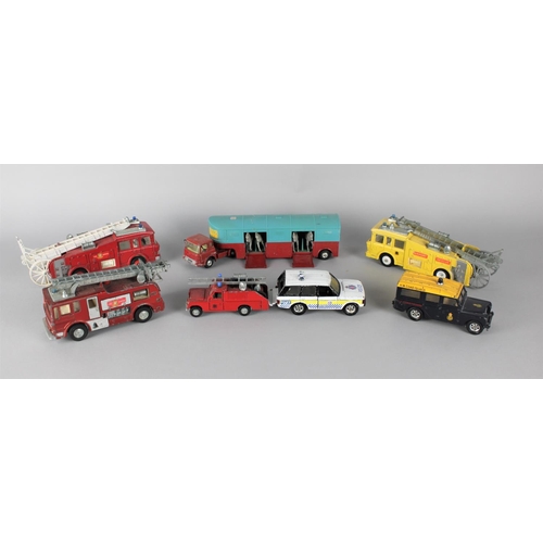 193 - A Collection of Dinky and Corgi Diecasts to Include Fire Engines, Horse Transporter, Police and Coas... 