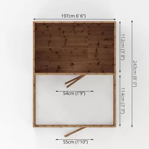 374 - An Unassembled Adley 6ft x 8ft Superior Dog Kennel with Run, Complete Apart from Screws and Felt Tac... 