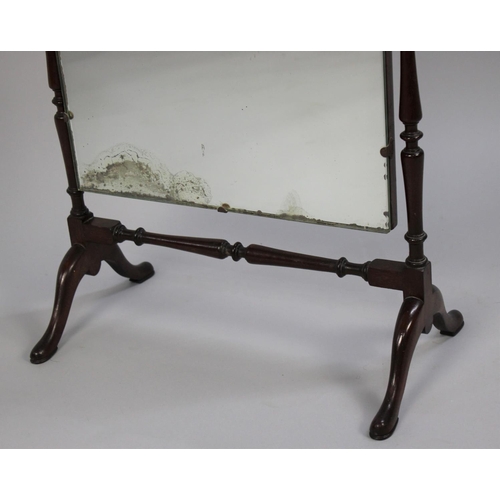 388 - An Edwardian Mahogany Framed Swing Dressing Table Mirror, 41cm wide and 67cm high