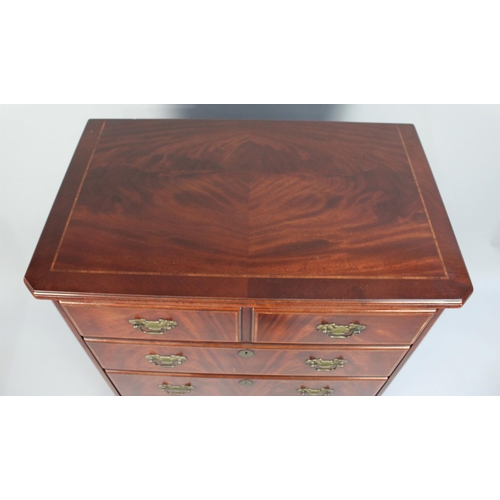 392 - A Reproduction Mahogany Media Cabinet in the Form of a Chest of Two Short and Three Long Drawers, 77... 