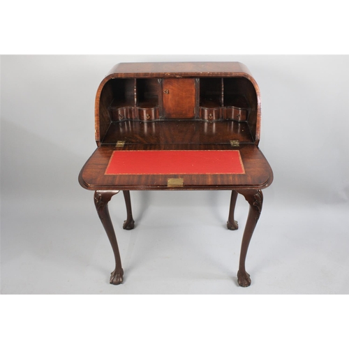 402 - An Edwardian Mahogany Ladies Fall Front Writing Desk with Fitted Interior Having Four Small Drawers ... 