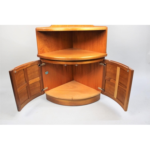 408 - A 1970's Nathan Double Freestanding Corner Cabinet in Teak