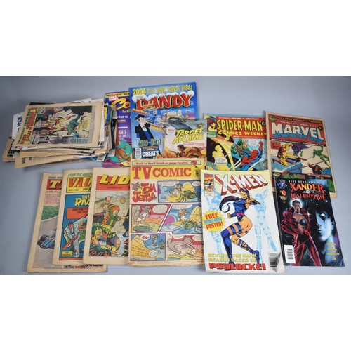 447 - A Collection of Various Comics to Comprise Marvel, Lion and Thunder, Tiger, Cosmic etc