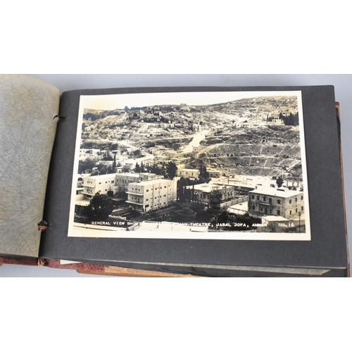 5 - Two olive wood bound items, Book of Common Prayer and middle eastern photo album.